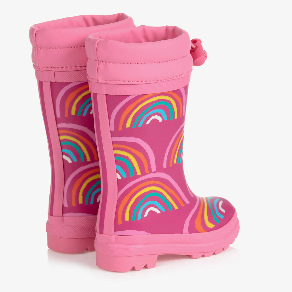 Hatley Girls Pink Rainbows Rain Boots Childrensalon Outlet