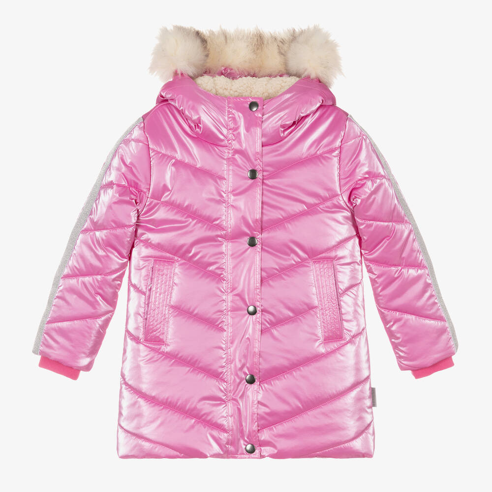 Hatley-Girls Pink Rock Star Puffer Coat | Childrensalon Outlet