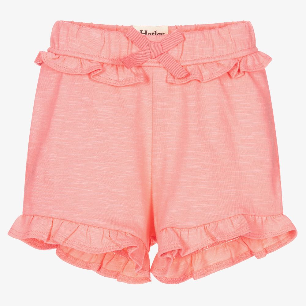 Hatley - Girls Pink Ruffle Shorts | Childrensalon
