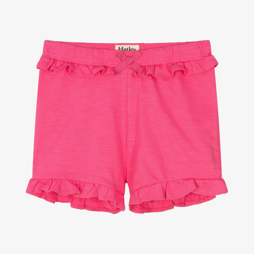 Hatley - Girls Pink Ruffle Shorts | Childrensalon