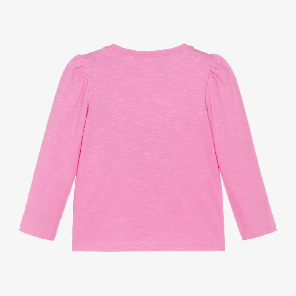 Hatley-Girls Pink Sequinned Jersey Top | Childrensalon Outlet