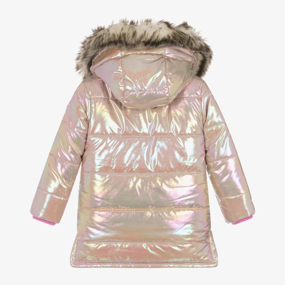 Hatley-Girls Pink Shimmer Hooded Puffer | Childrensalon Outlet
