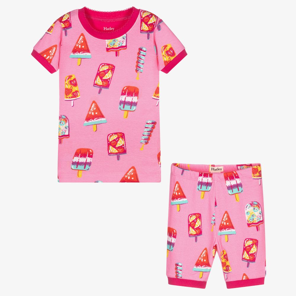 Hatley Girls Pink Short Pyjamas Childrensalon Outlet