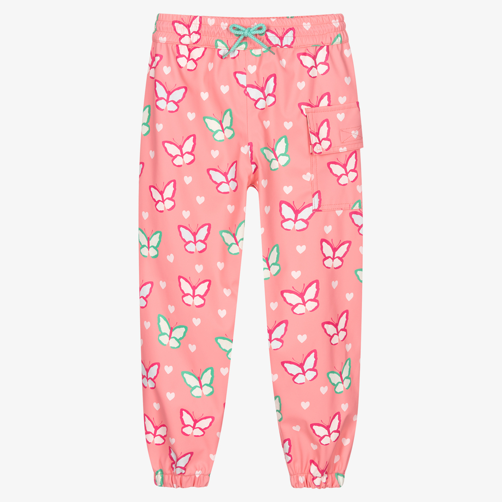 Hatley - Girls Pink Splash Trousers | Childrensalon