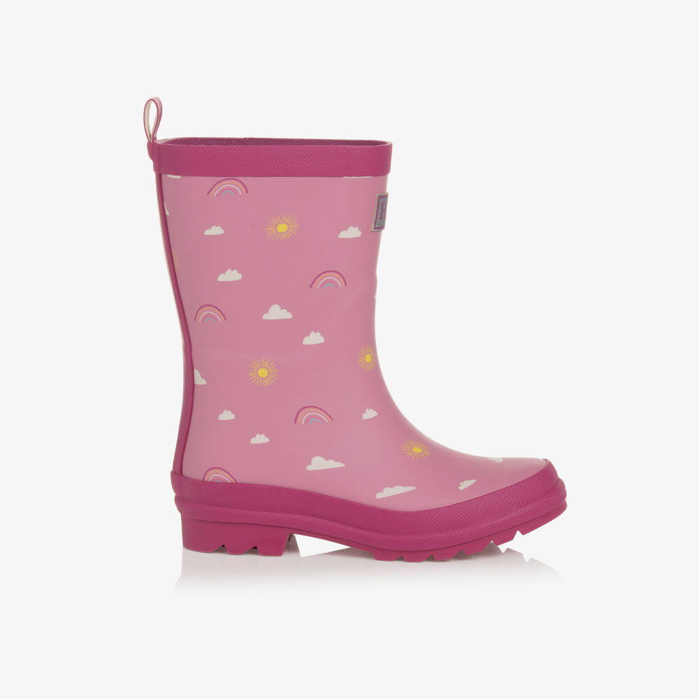 Hatley-Girls Pink Sunshine Wellies | Childrensalon Outlet