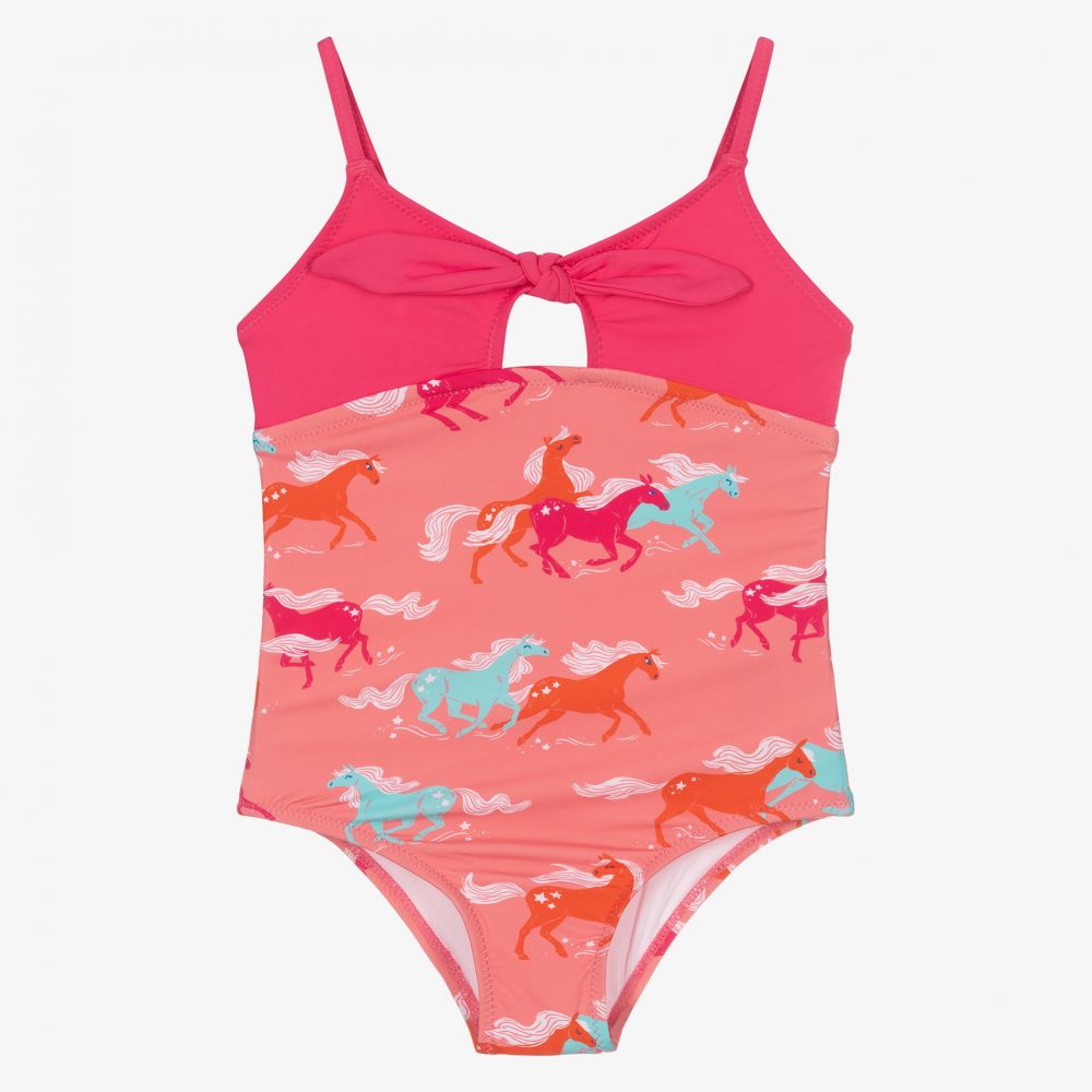 Hatley - Girls Pink Swimsuit (UPF50+) | Childrensalon