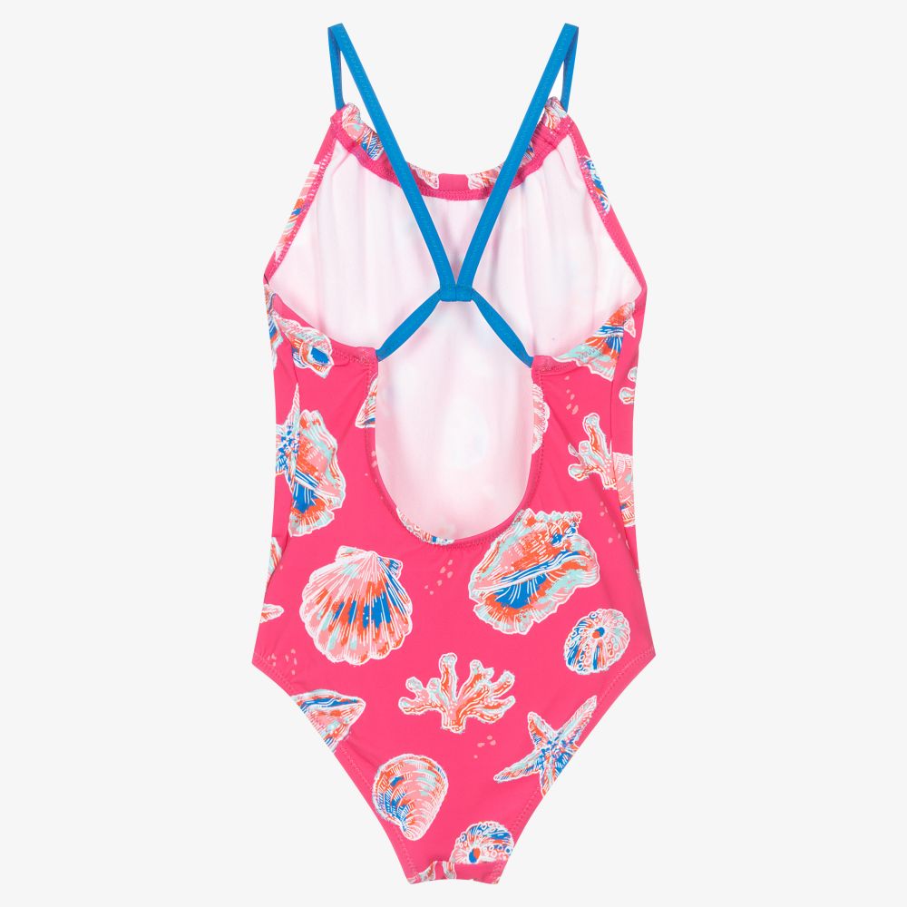 Hatley-Girls Pink Swimsuit (UPF50+) | Childrensalon Outlet