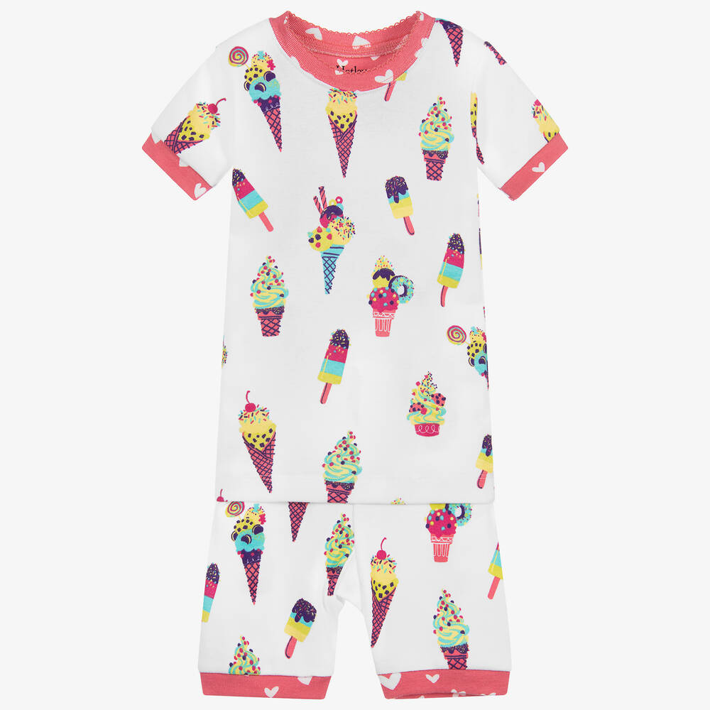 Hatley - Girls Pink & White Pyjamas | Childrensalon