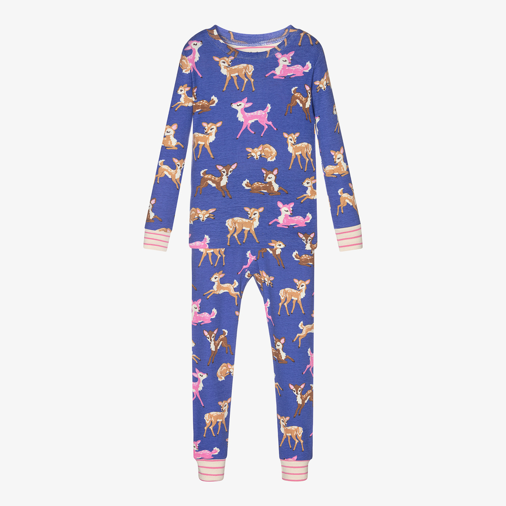 Hatley - Фиолетовая пижама с оленятами для девочек | Childrensalon