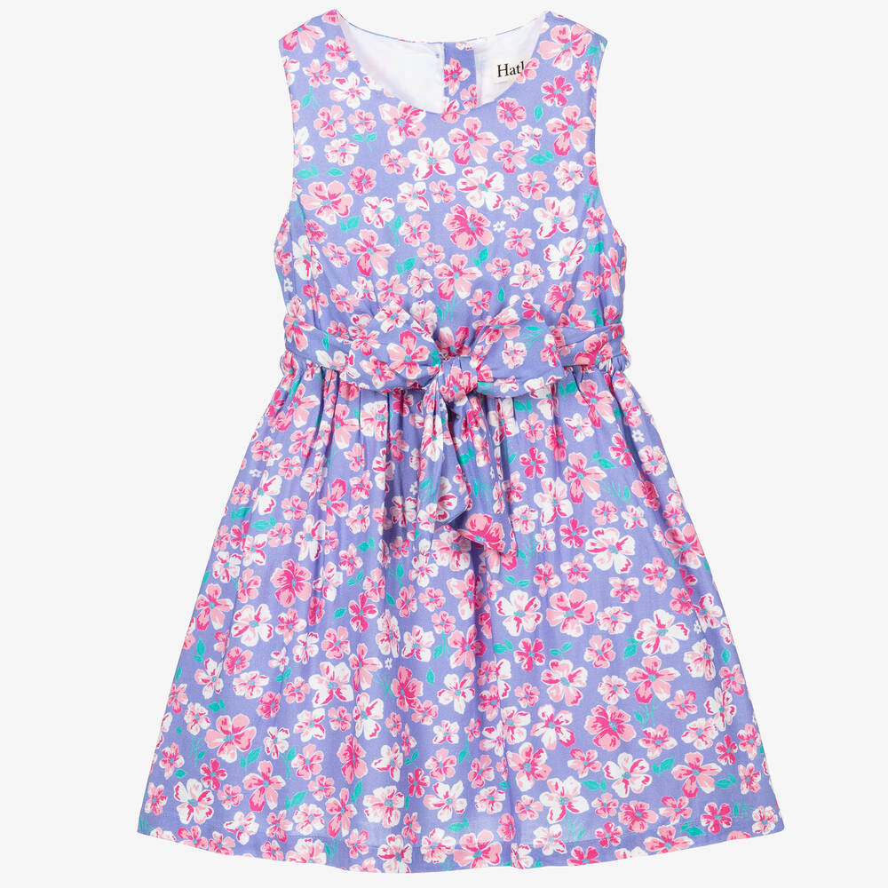 Hatley - Фиолетовое платье в цветочек для девочек | Childrensalon