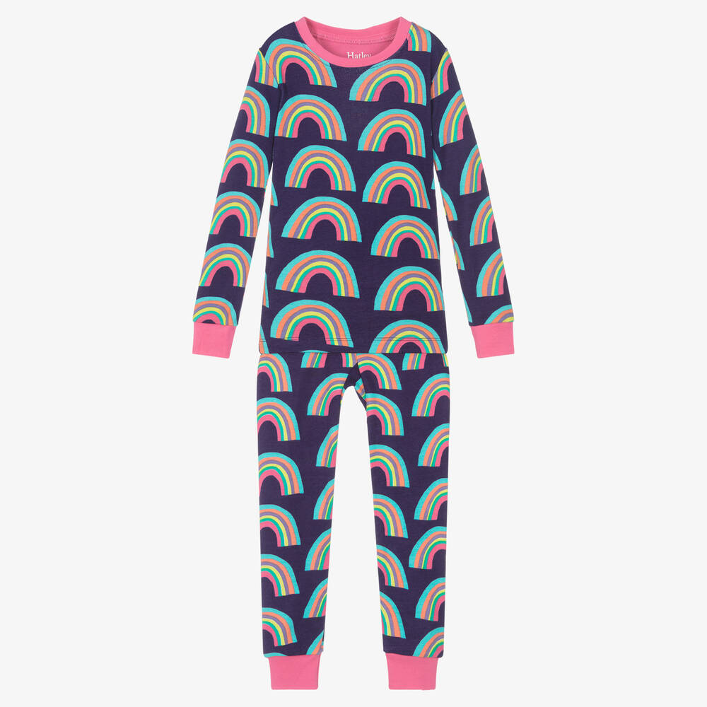 Hatley - Girls Purple Organic Cotton Pyjamas | Childrensalon