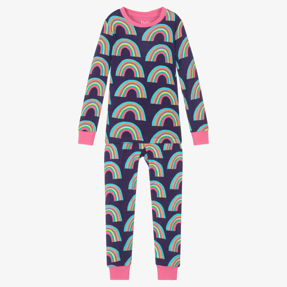 Hatley-Girls Purple Organic Cotton Pyjamas | Childrensalon Outlet