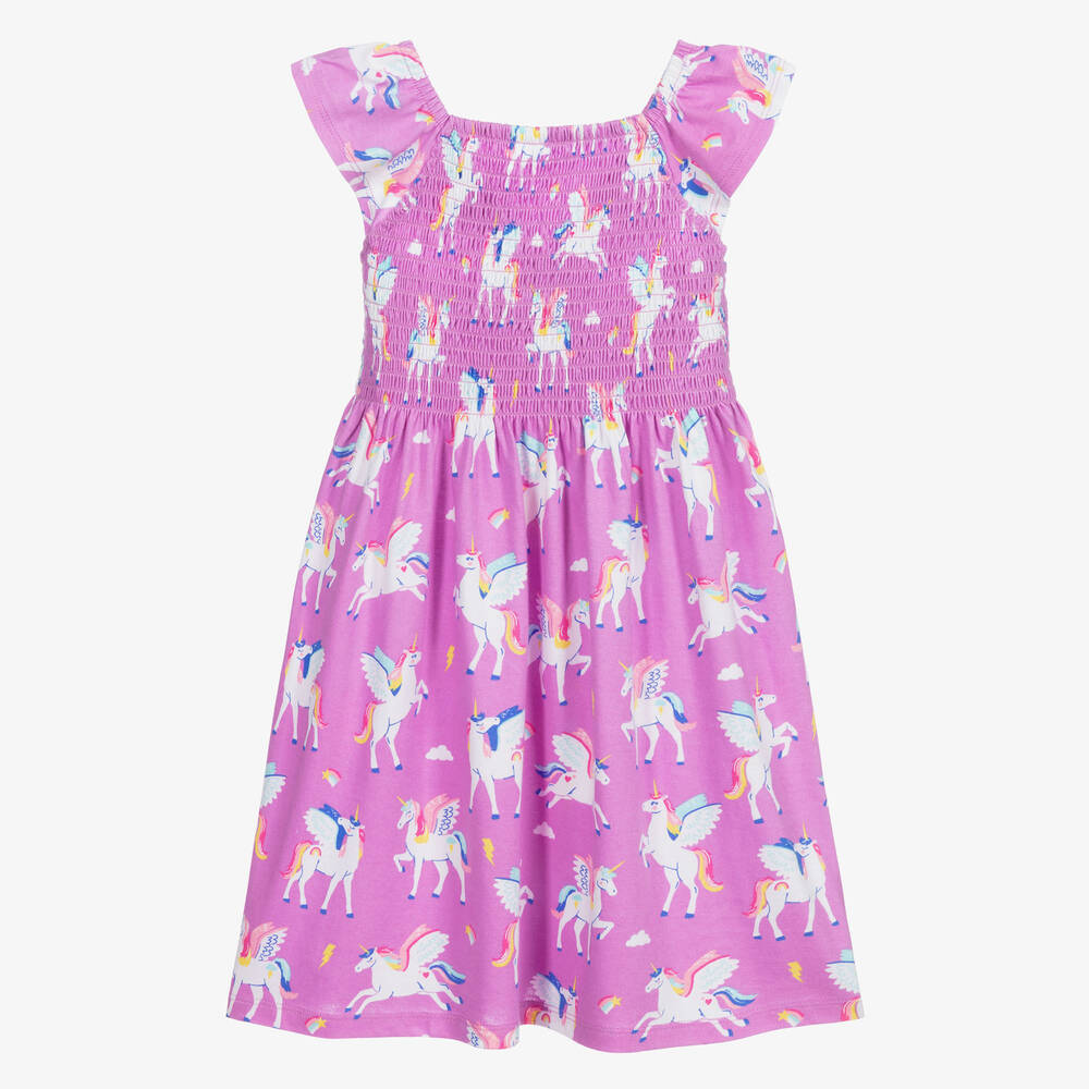 Hatley - Фиолетовое платье с принтом Пегаса  | Childrensalon