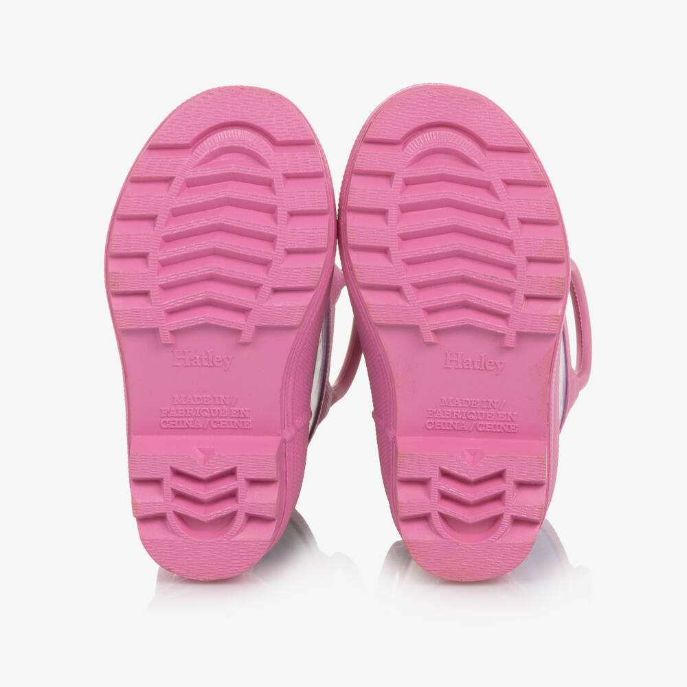 Hatley-جزمة مطر للبنات باللون الوردي والبنفسجي مع تصميم حصان | Childrensalon Outlet