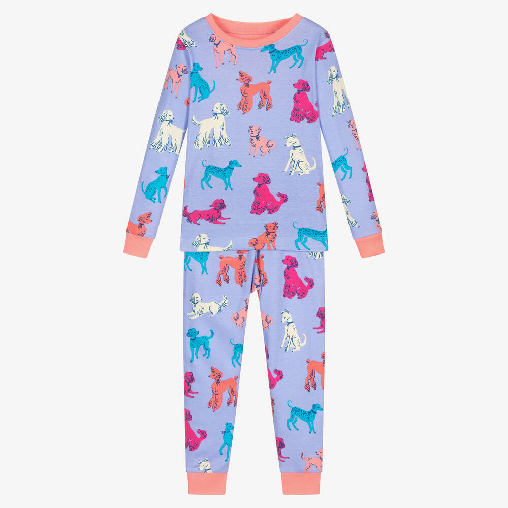Hatley - Фиолетовая пижама со щенками для девочек | Childrensalon
