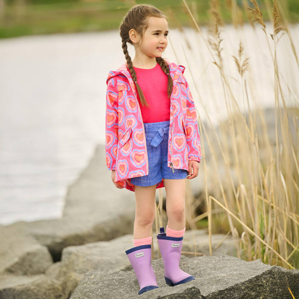 Little Blue House by Hatley-Girls Purple Rain Boots | Childrensalon Outlet