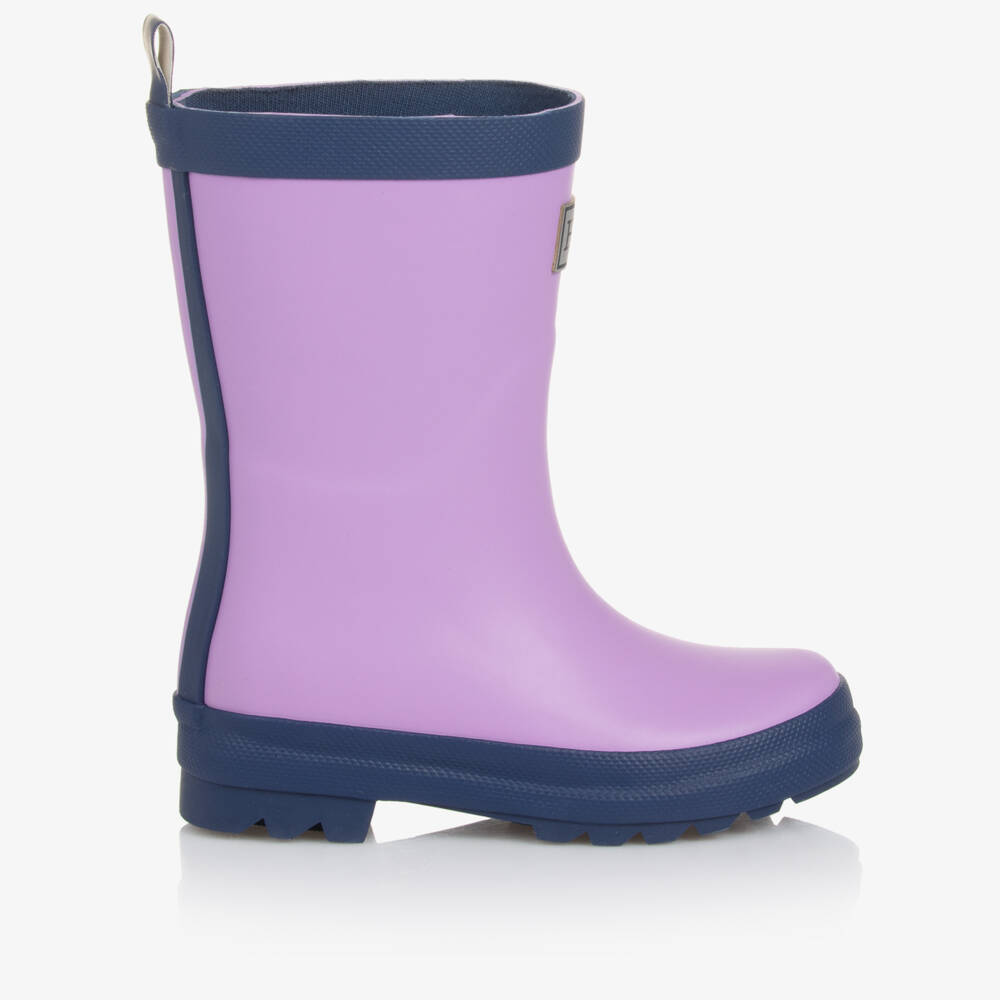 Little Blue House by Hatley-Girls Purple Rain Boots | Childrensalon Outlet