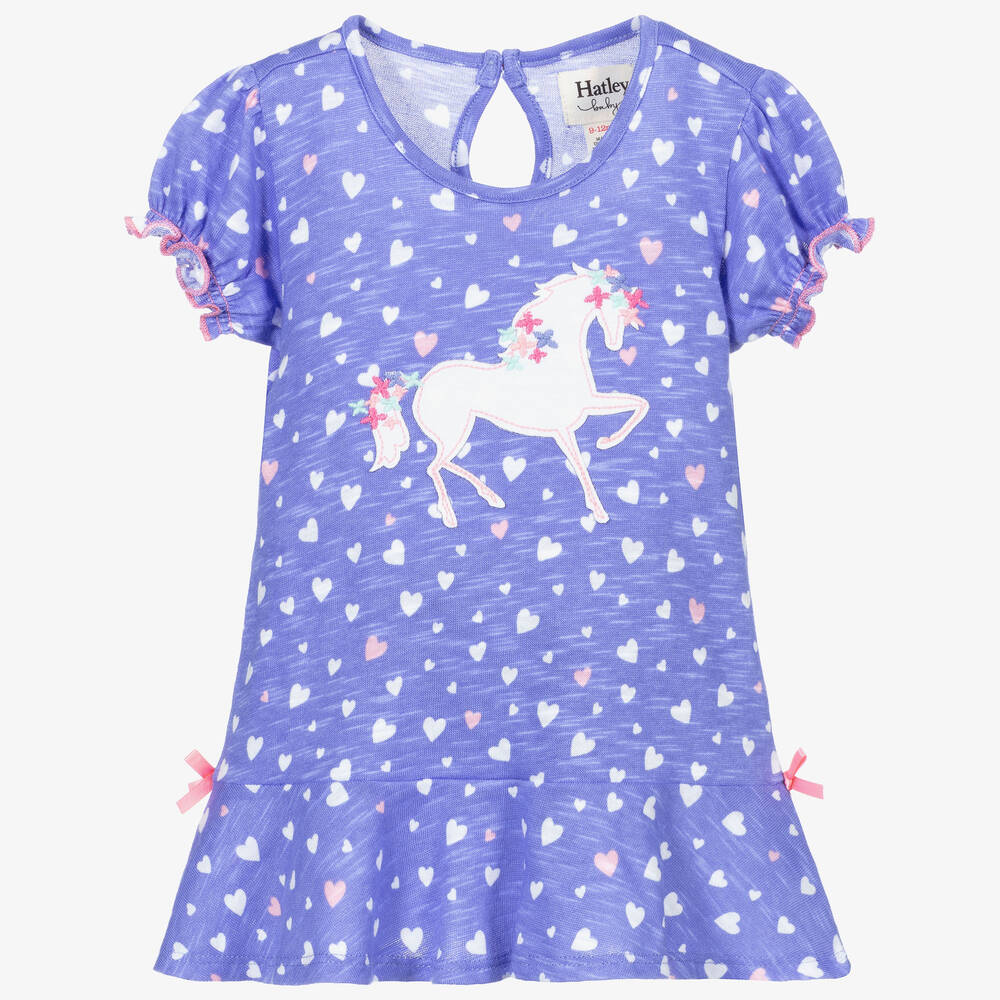 Hatley Girls Purple Unicorn Dress Set Childrensalon Outlet
