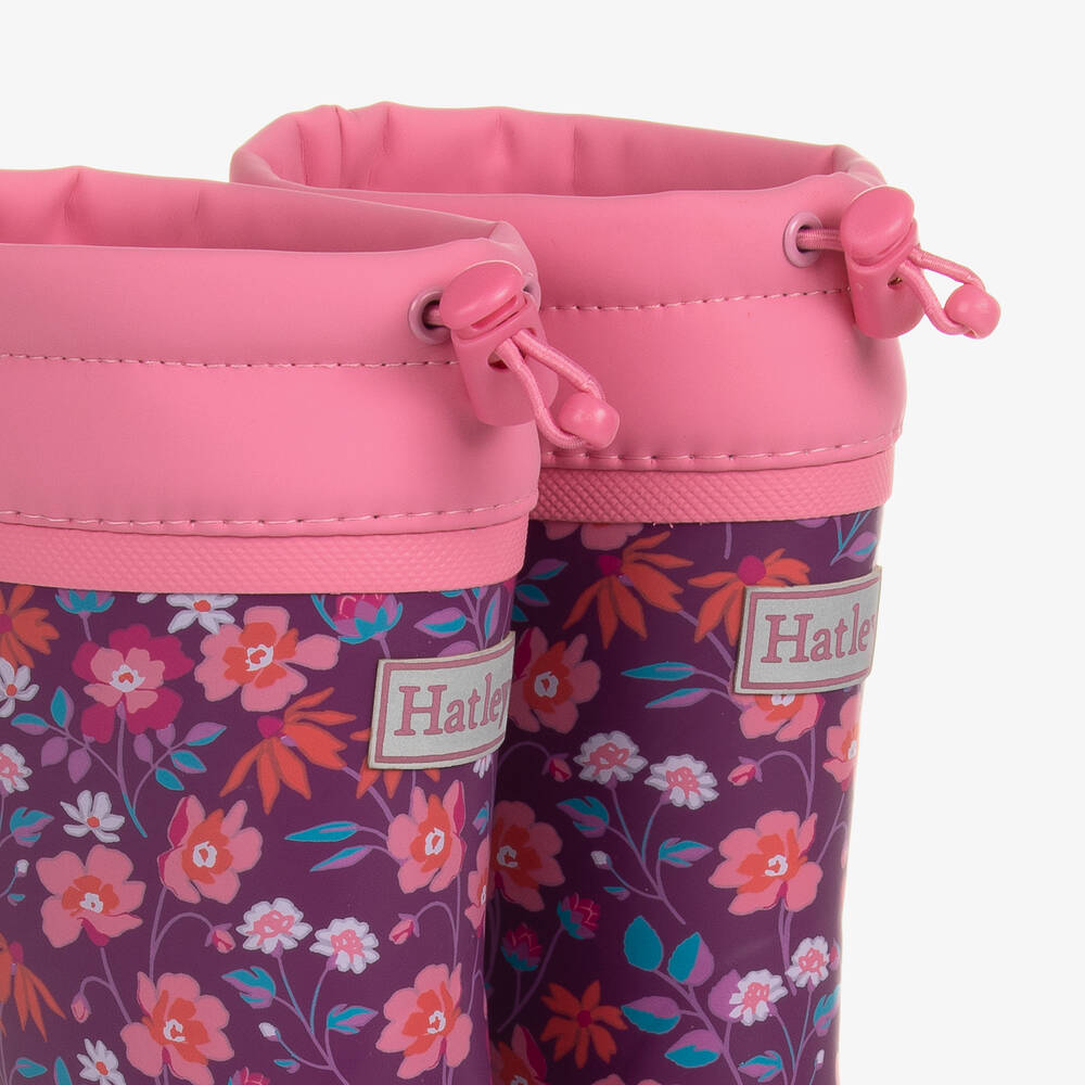 Girls purple rain boots deals