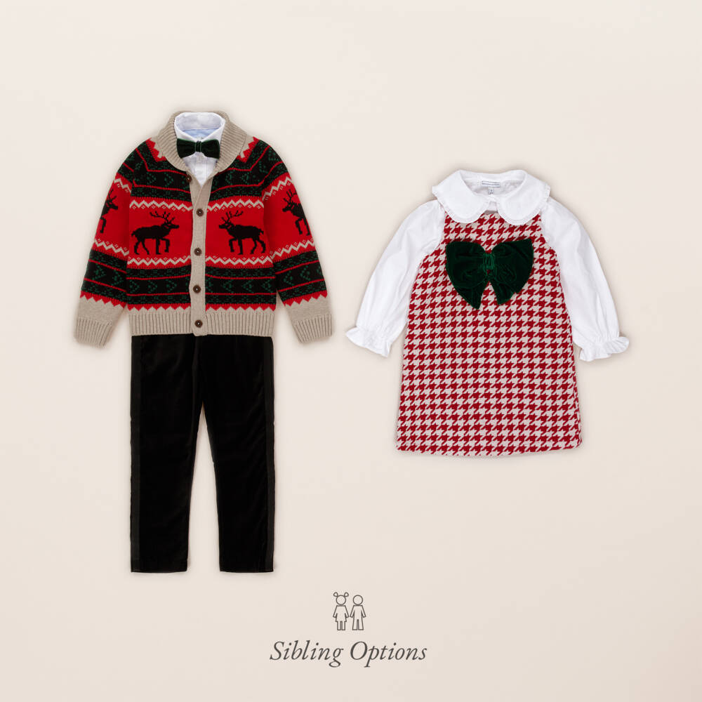Hatley-Girls Red Check Bow Dress | Childrensalon Outlet