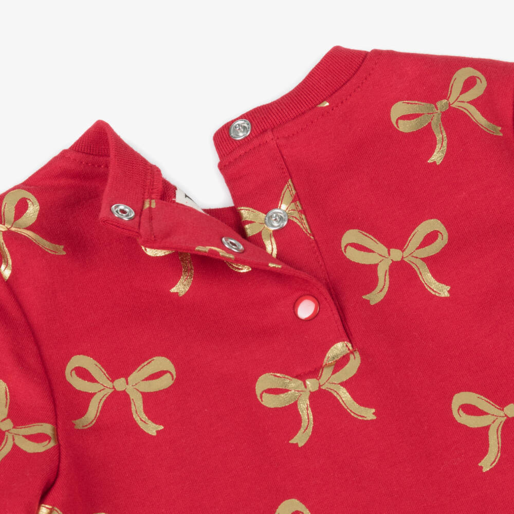 Hatley-فستان أحمر احتفالي للبنات مع فيونكة | Childrensalon Outlet