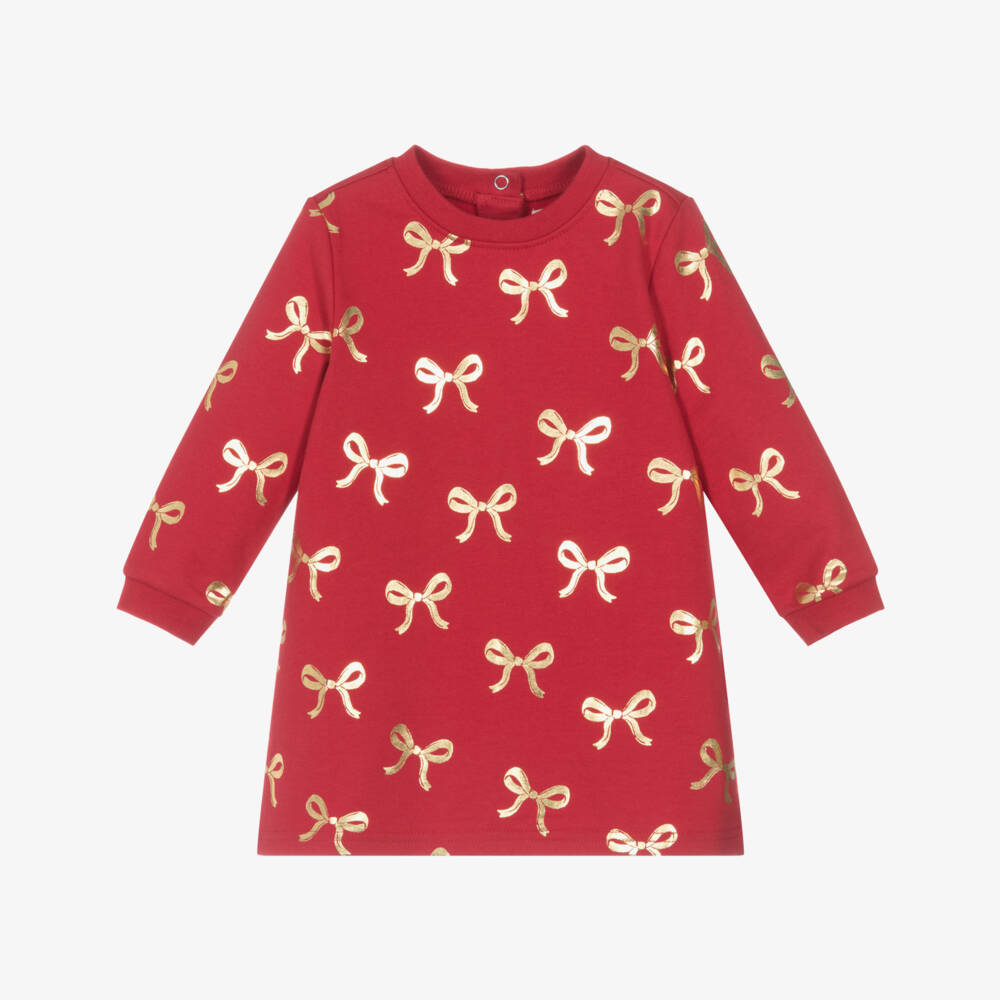 Hatley-فستان أحمر احتفالي للبنات مع فيونكة | Childrensalon Outlet