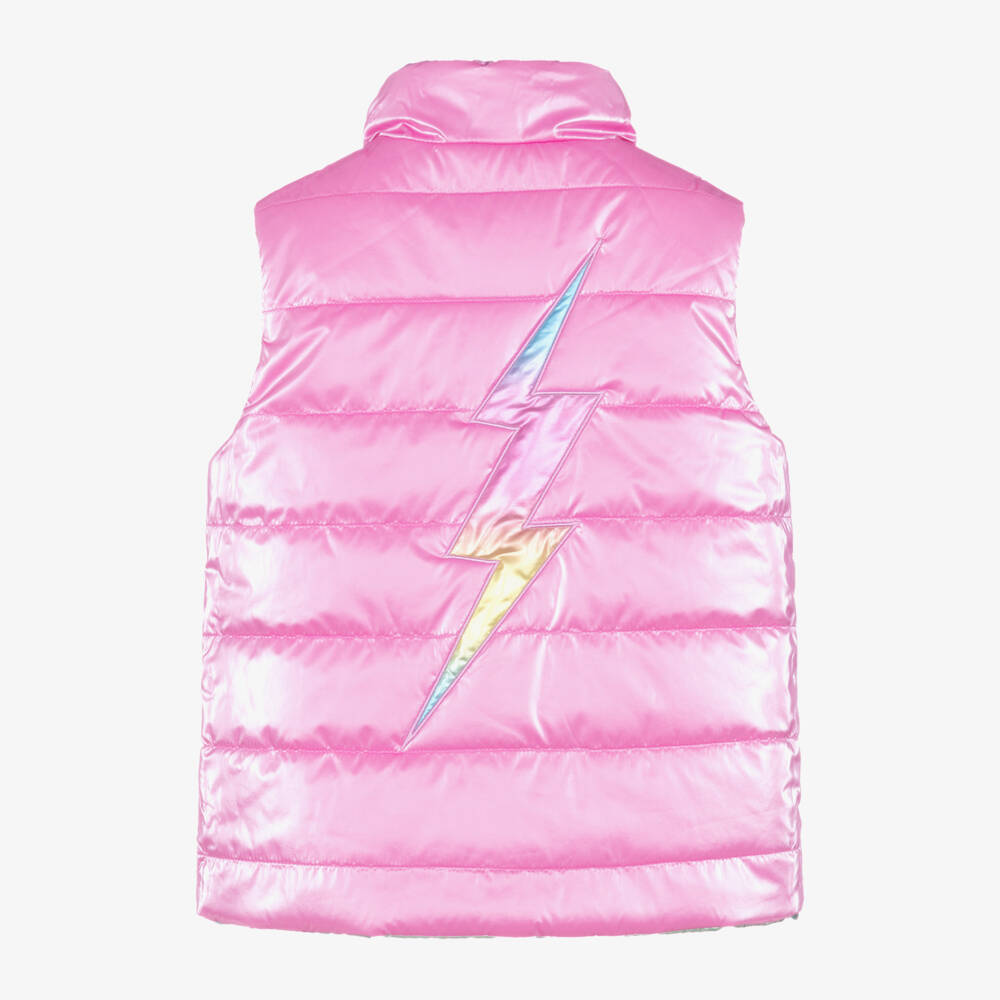 Hatley-Girls Reversible Pink Rainbow Vest | Childrensalon Outlet
