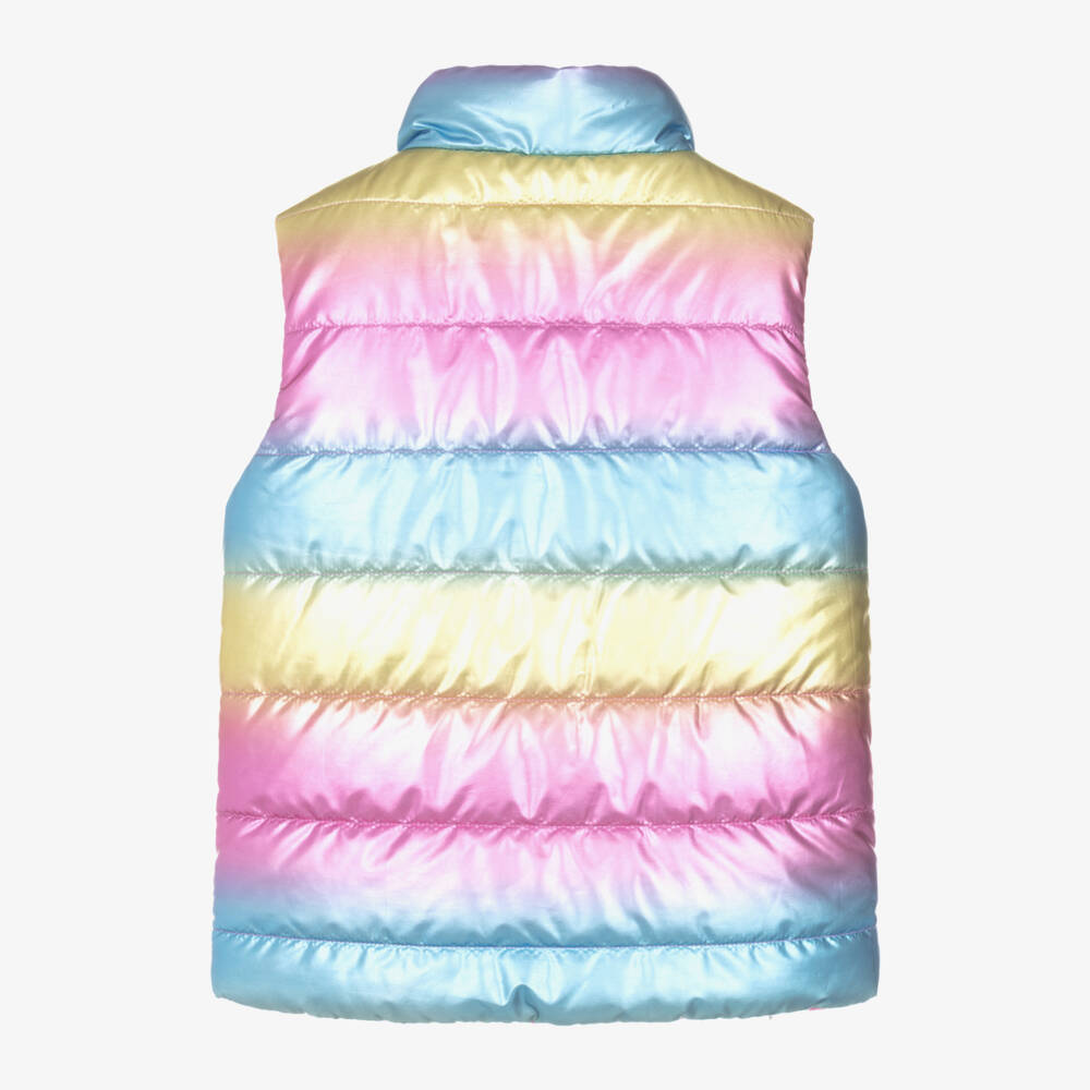 Hatley-Girls Reversible Pink Rainbow Vest | Childrensalon Outlet