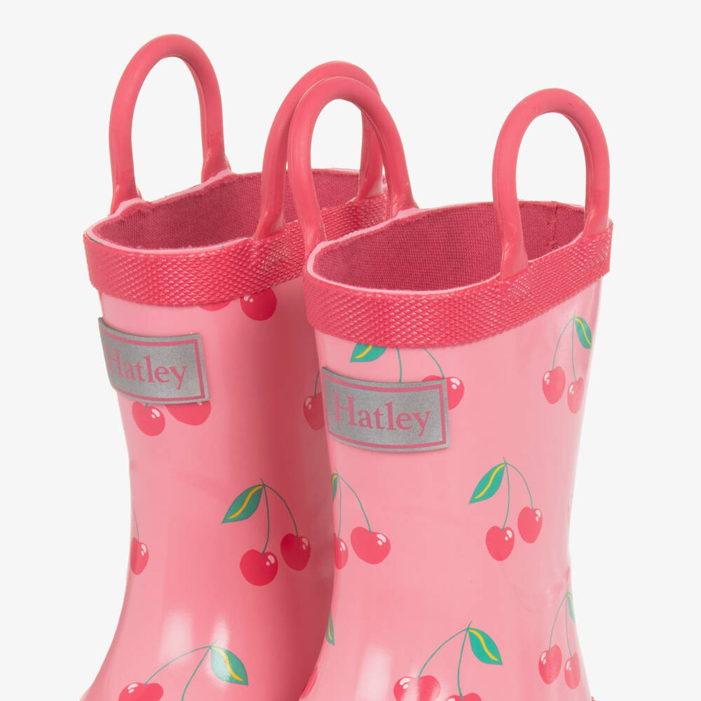Hatley-Girls Rosy Cherry Splash Boots | Childrensalon Outlet