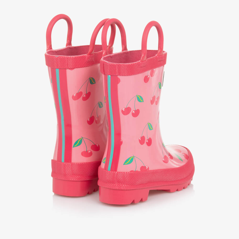 Hatley-Girls Rosy Cherry Splash Boots | Childrensalon Outlet
