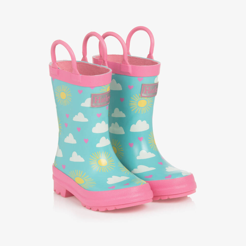 Hatley-Girls Sky Delight Rain Wellies | Childrensalon Outlet