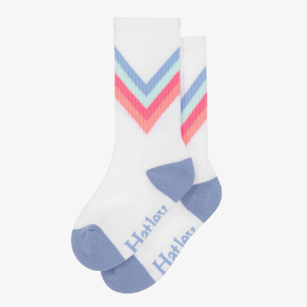 Hatley-Girls Soft White Chevron Socks | Childrensalon Outlet