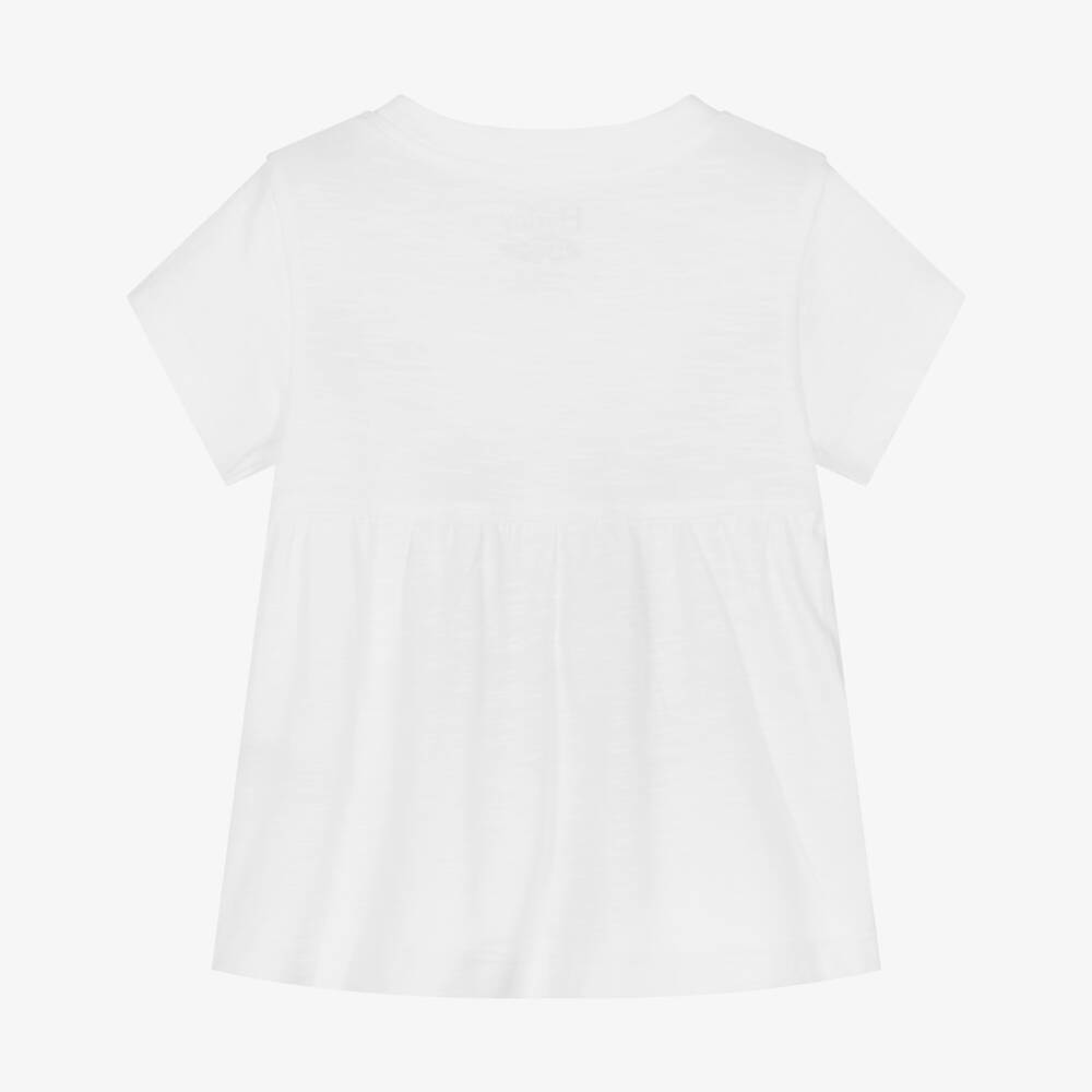 Hatley-تيشيرت أبيض ناعم للبنات مع تصميم جرو | Childrensalon Outlet