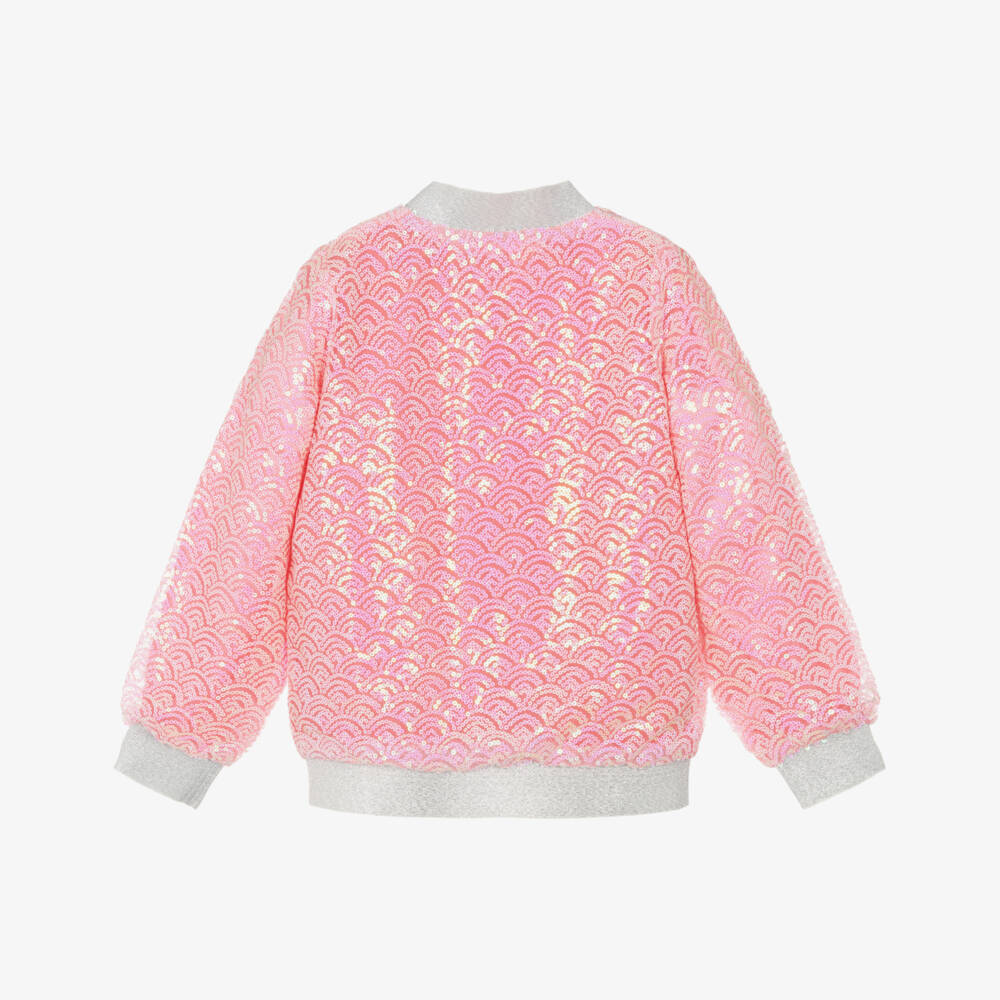 Hatley-Girls Sparkling Pink Sequin Bomber | Childrensalon Outlet