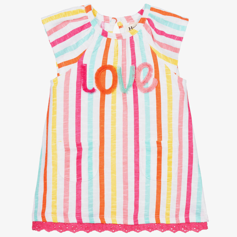 Hatley - Хлопковое платье в полоску для девочек | Childrensalon