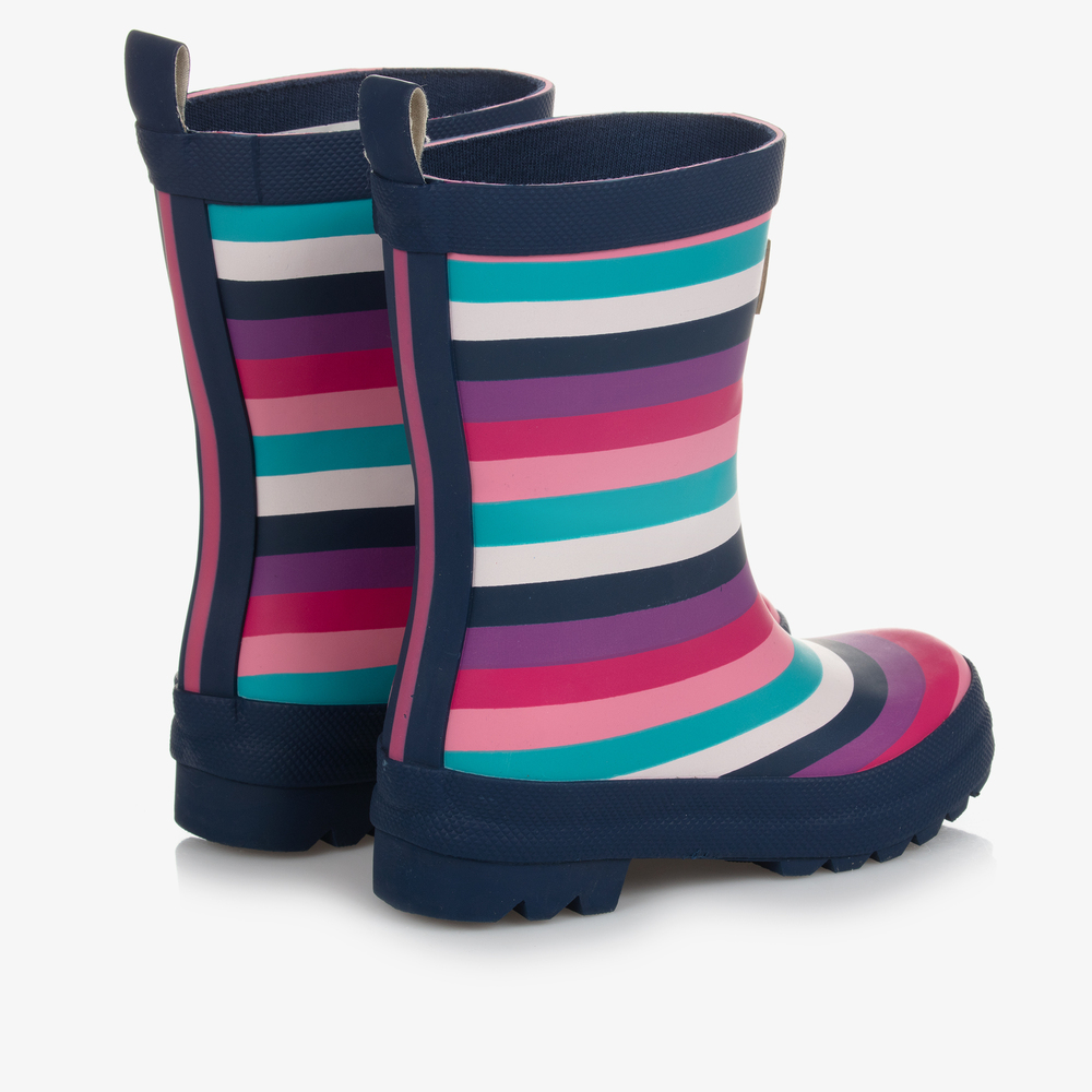 Hatley Girls Striped Rainboots