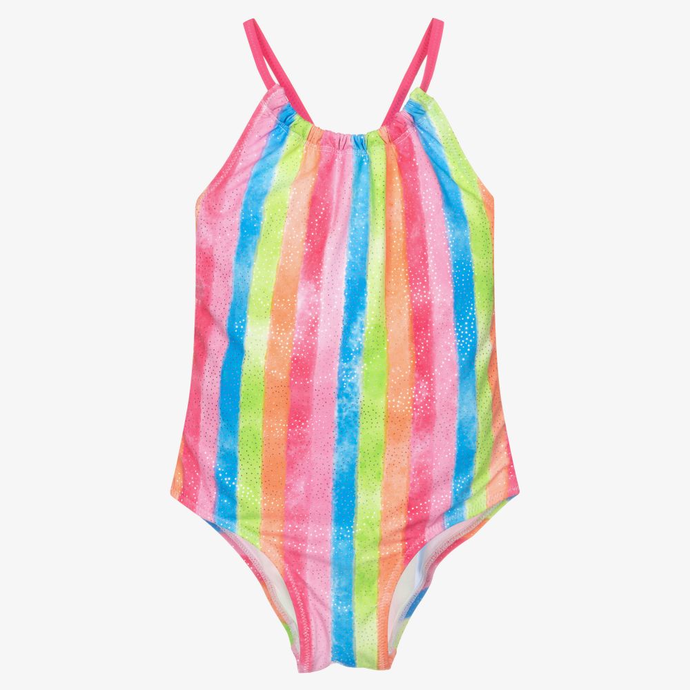 Hatley-مايّو مقلم بطبعة ملونة للبنات (UPF50+) | Childrensalon Outlet