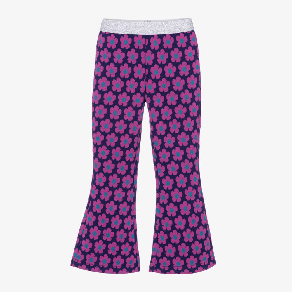 Hatley-Girls Violet Blossom Flare Trousers | Childrensalon Outlet