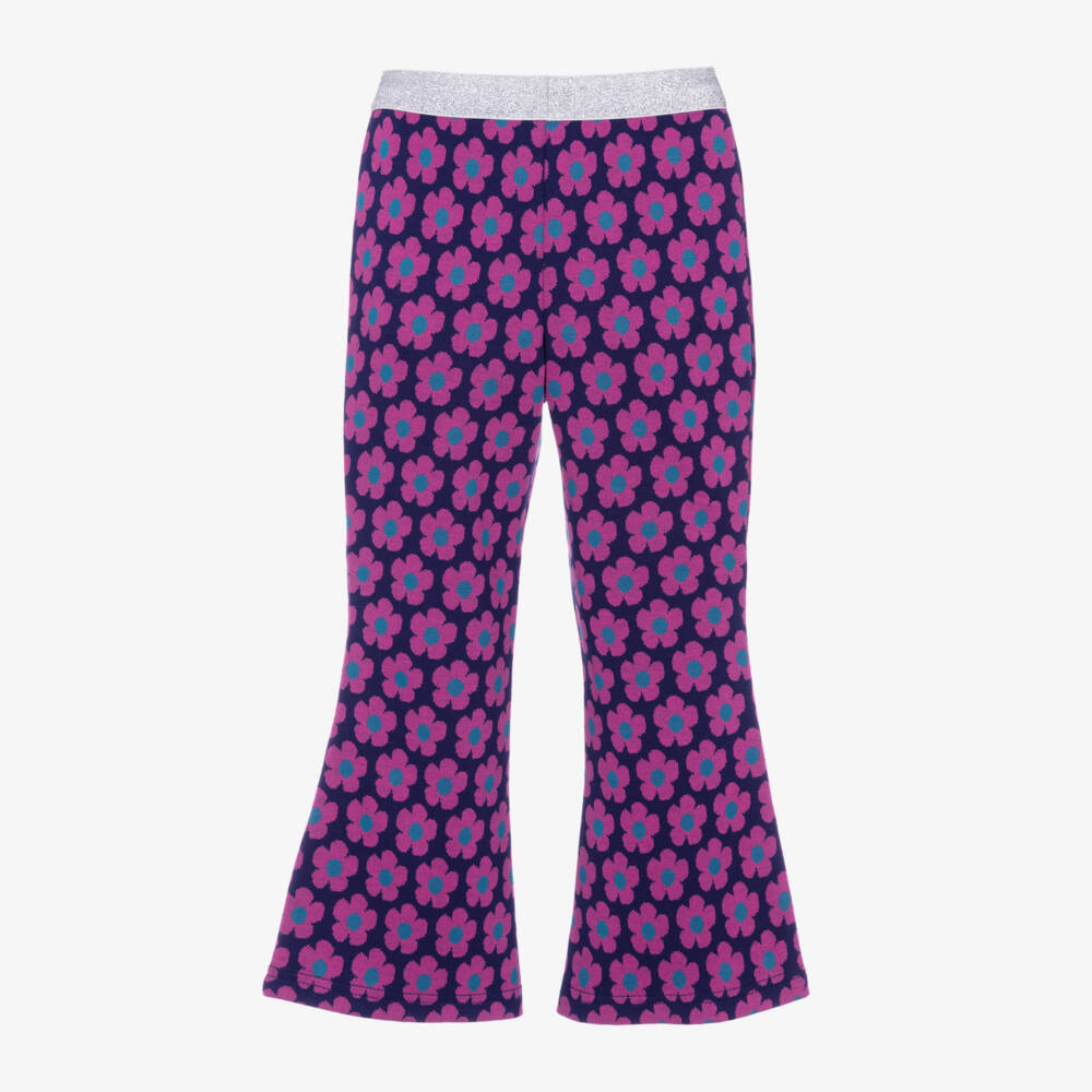 Hatley-Girls Violet Blossom Flare Trousers | Childrensalon Outlet