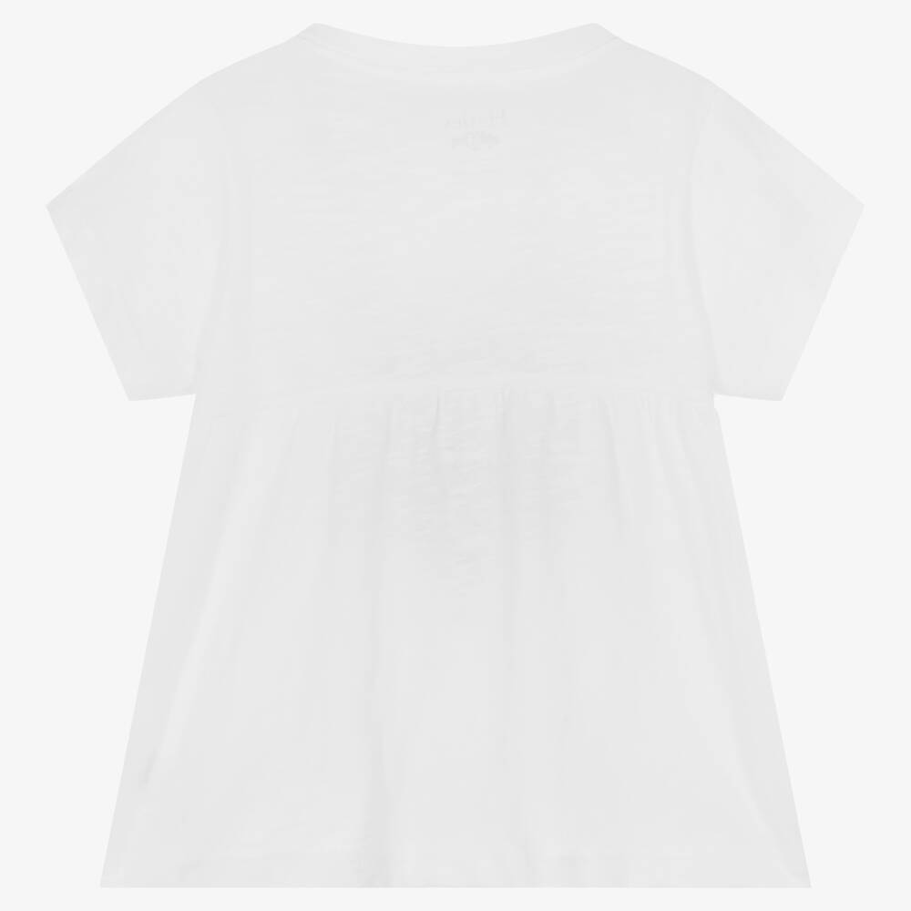 Hatley-تيشيرت قطن لون أبيض للبنات | Childrensalon Outlet