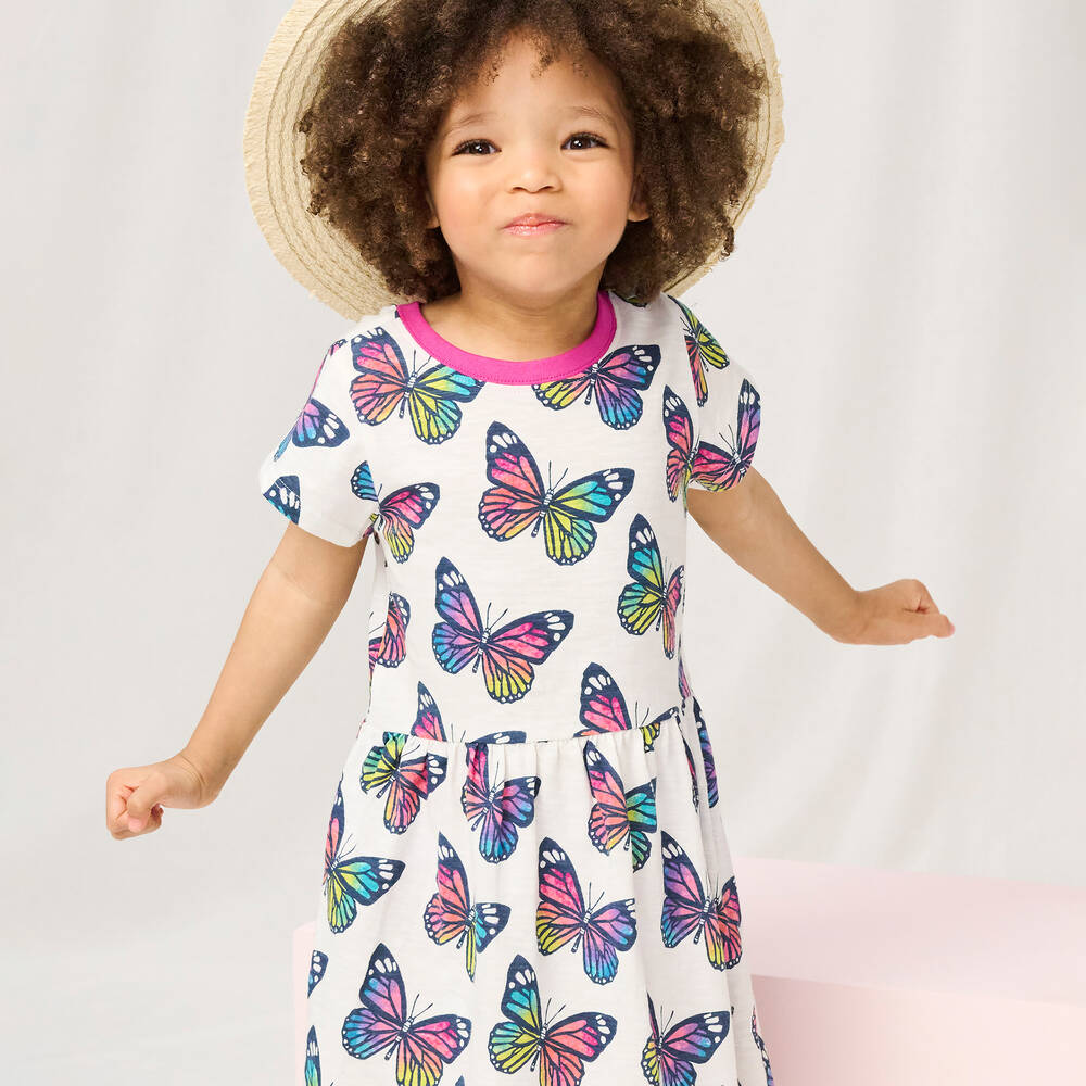 Hatley-فستان قطن لون أبيض | Childrensalon Outlet