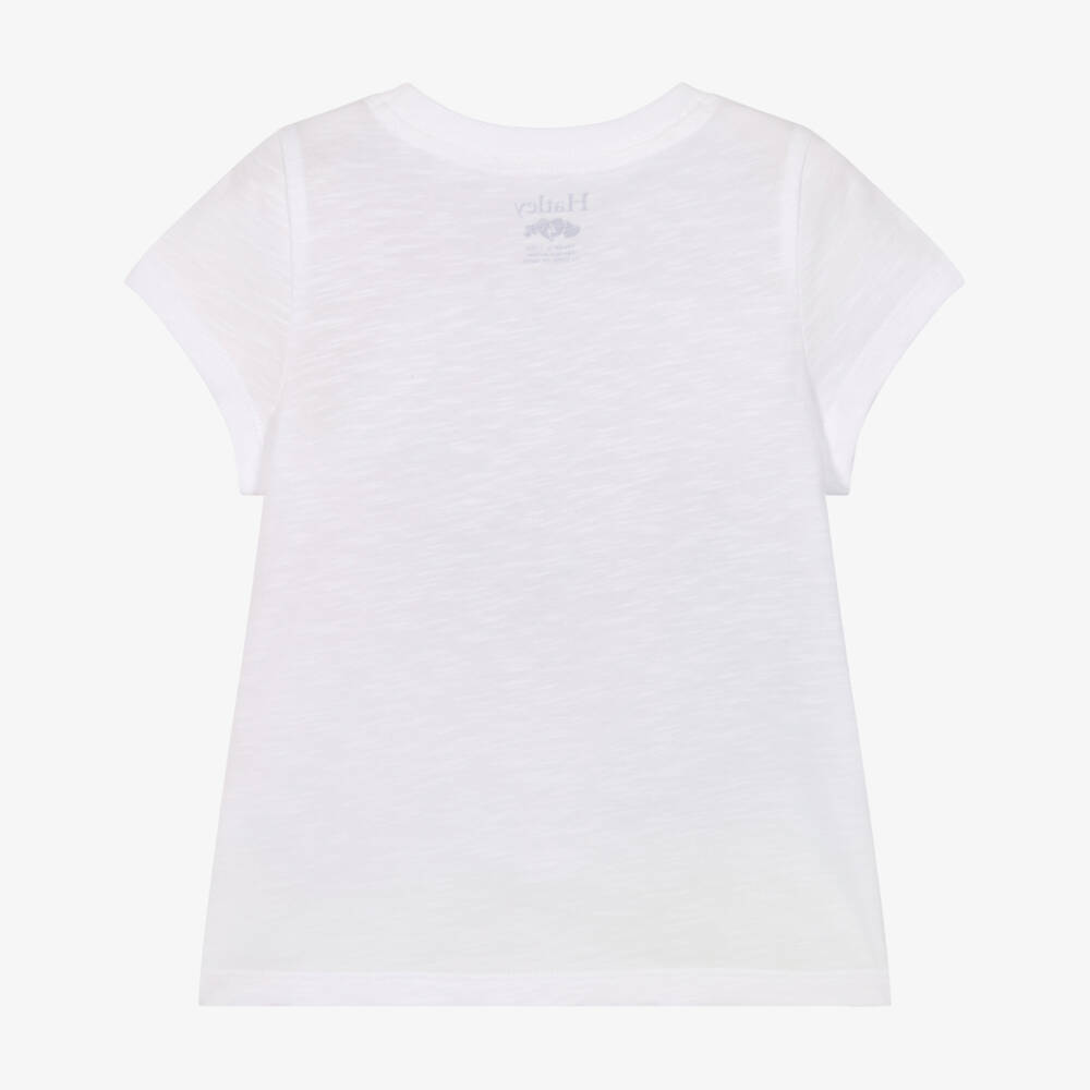 Hatley-Girls White Cotton Horse Graphic T-Shirt | Childrensalon Outlet