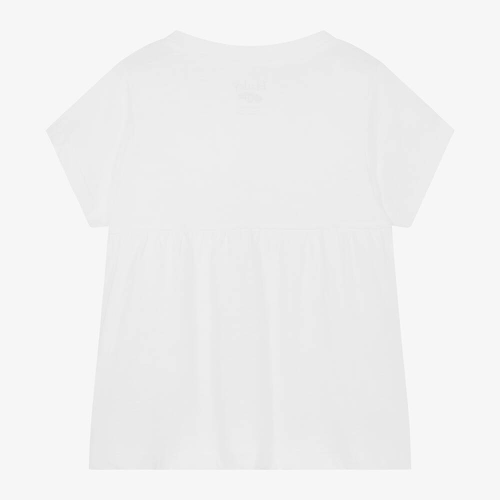 Hatley-تيشيرت قطن لون أبيض للبنات | Childrensalon Outlet