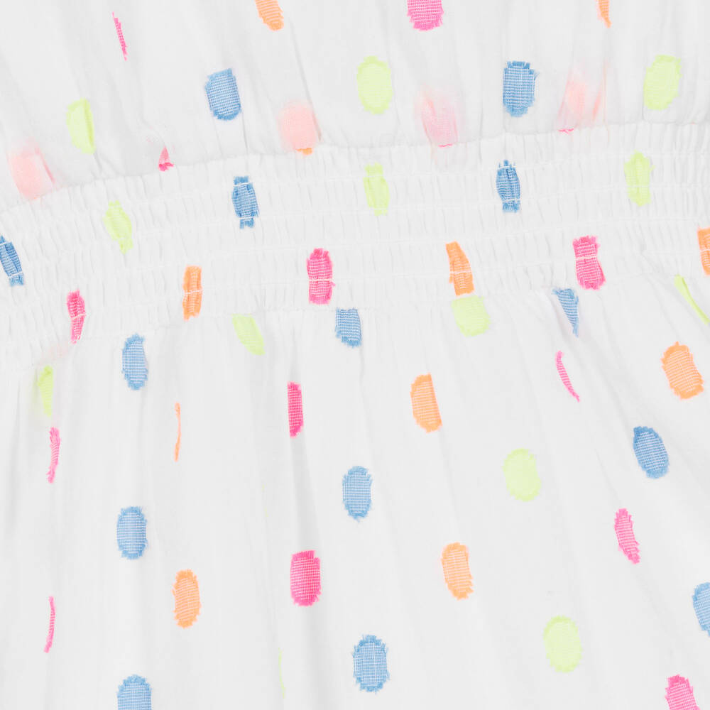 Hatley-فستان قطن فوال منقط لون أبيض | Childrensalon Outlet