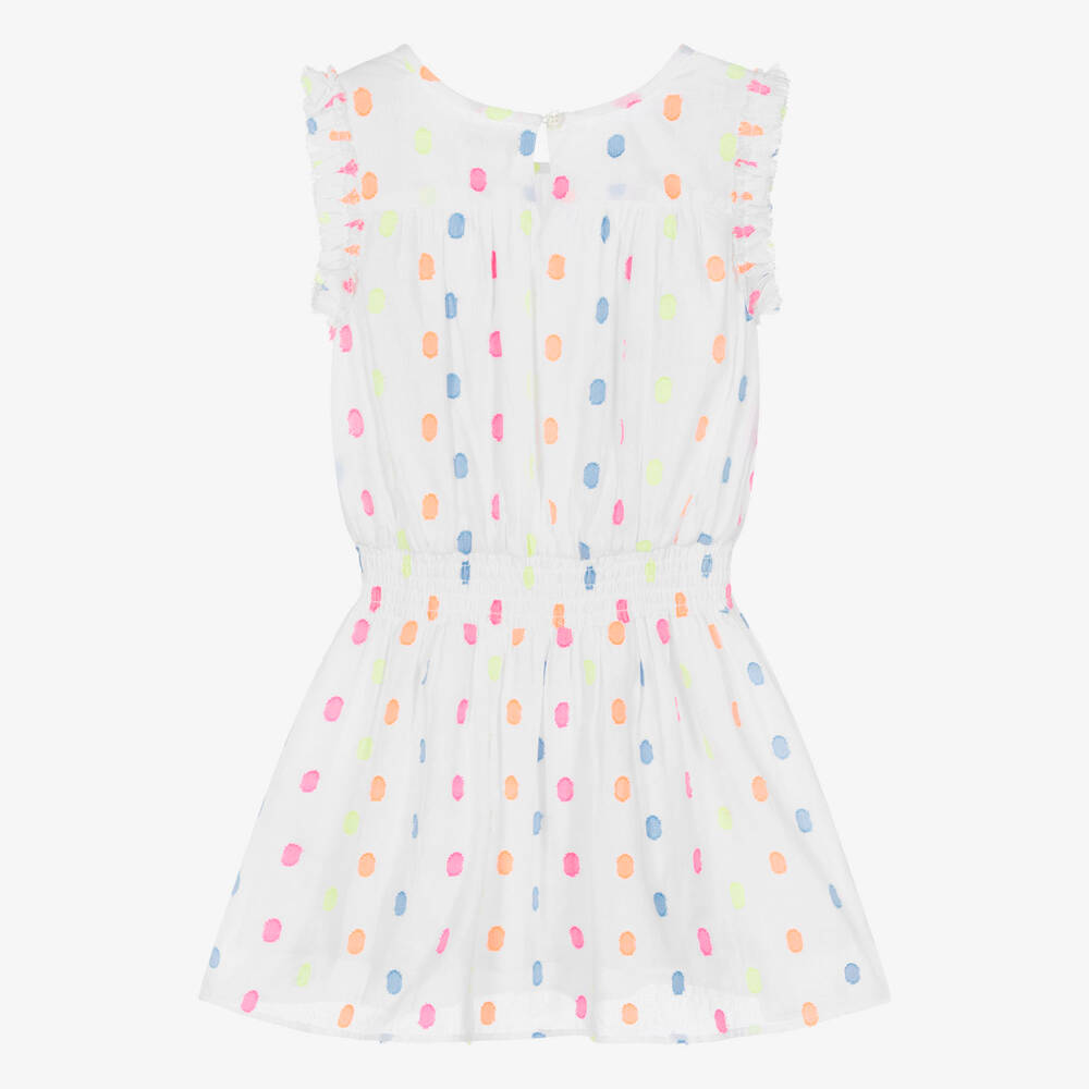 Hatley-فستان قطن فوال منقط لون أبيض | Childrensalon Outlet