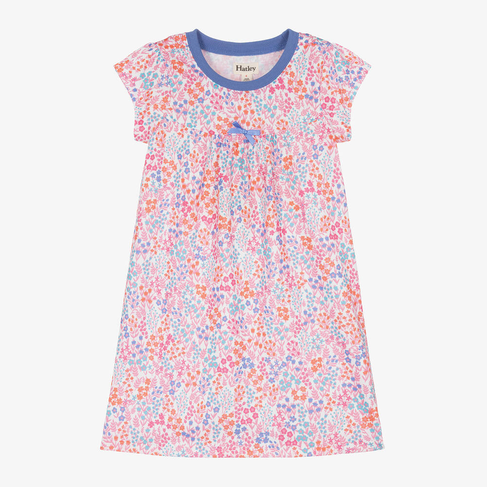 Hatley-Girls White Floral Print Nightdress | Childrensalon Outlet
