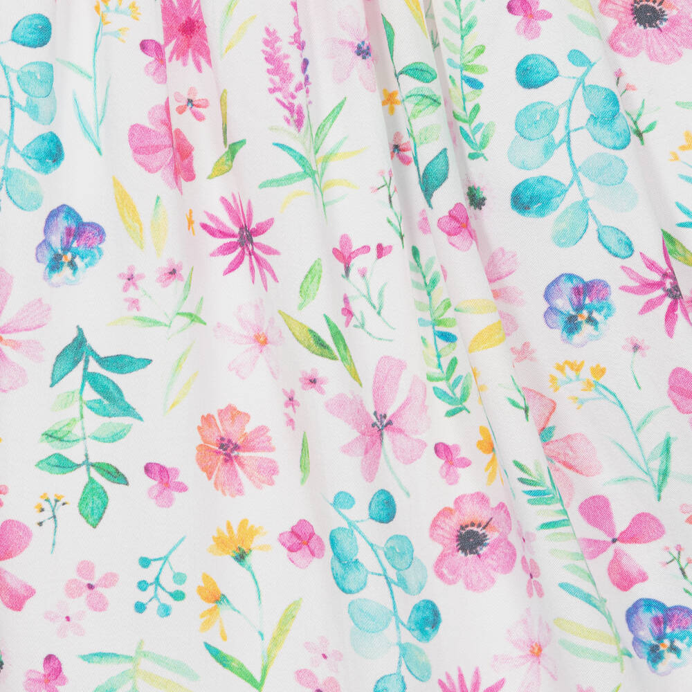 Hatley-Girls White Modal Floral Print Dress | Childrensalon Outlet