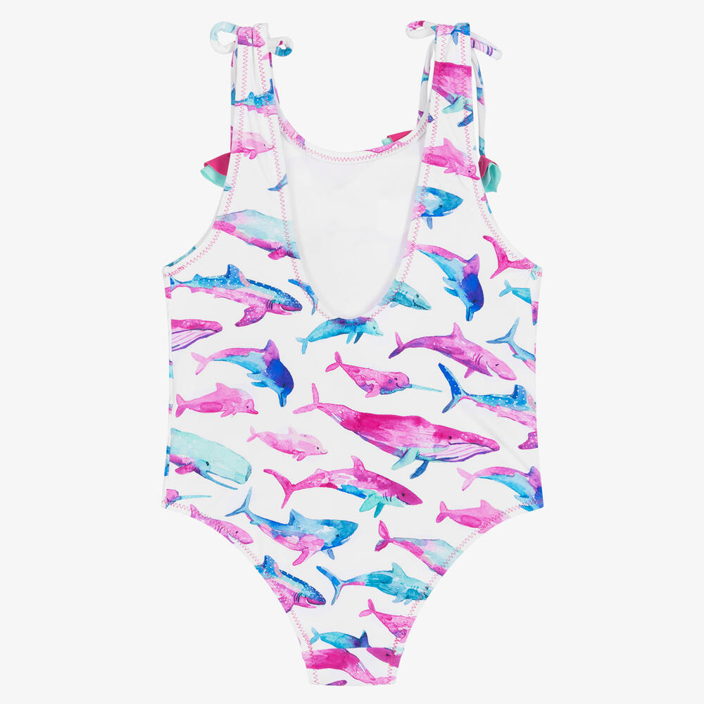 Hatley-مايّو لون أبيض للبنات (UPF50+) | Childrensalon Outlet