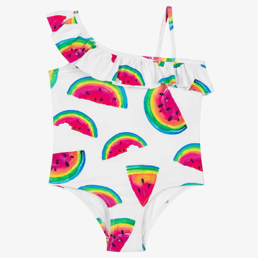 Hatley Girls White Swimsuit UPF50 Childrensalon Outlet