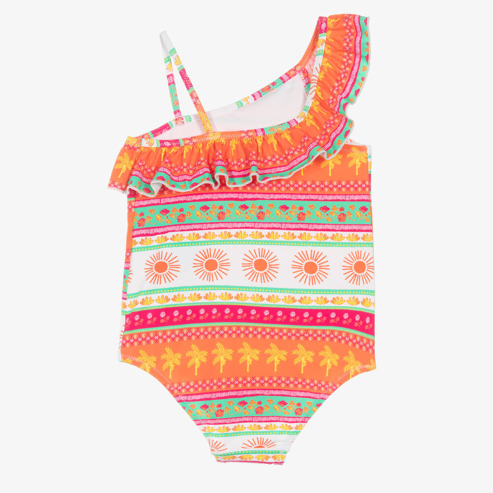 Hatley-Белый купальник с тропическим мотивом для девочек (UPF50+) | Childrensalon Outlet